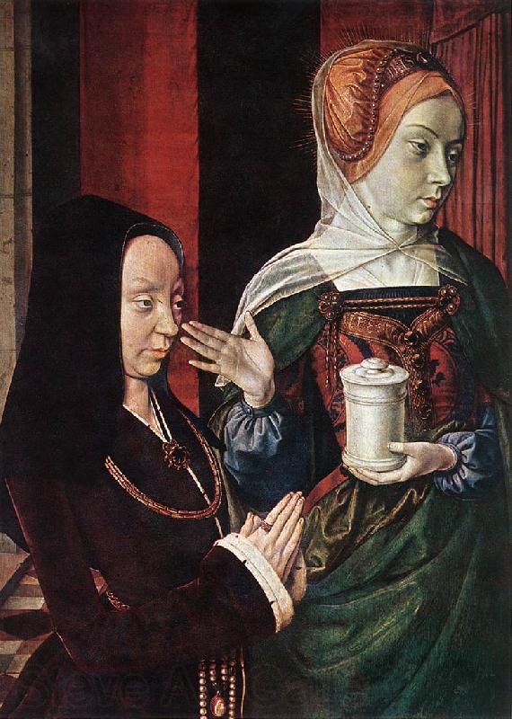 Master of Moulins Mary Magdalen and a Donator France oil painting art
